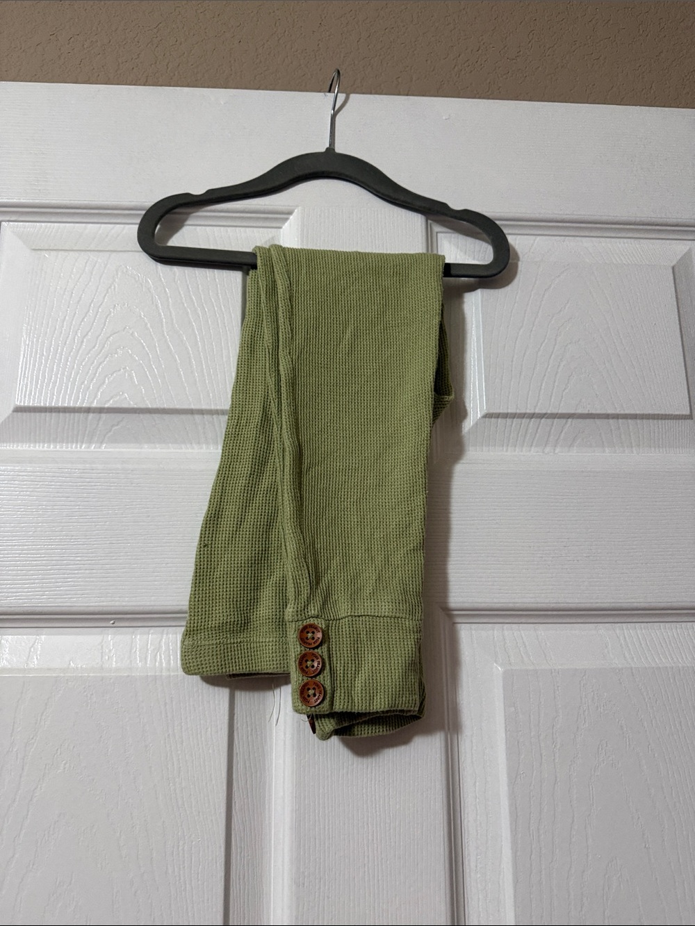 Posh Peanut Olive Green Knit Kids Matching Set with Button Cuff.